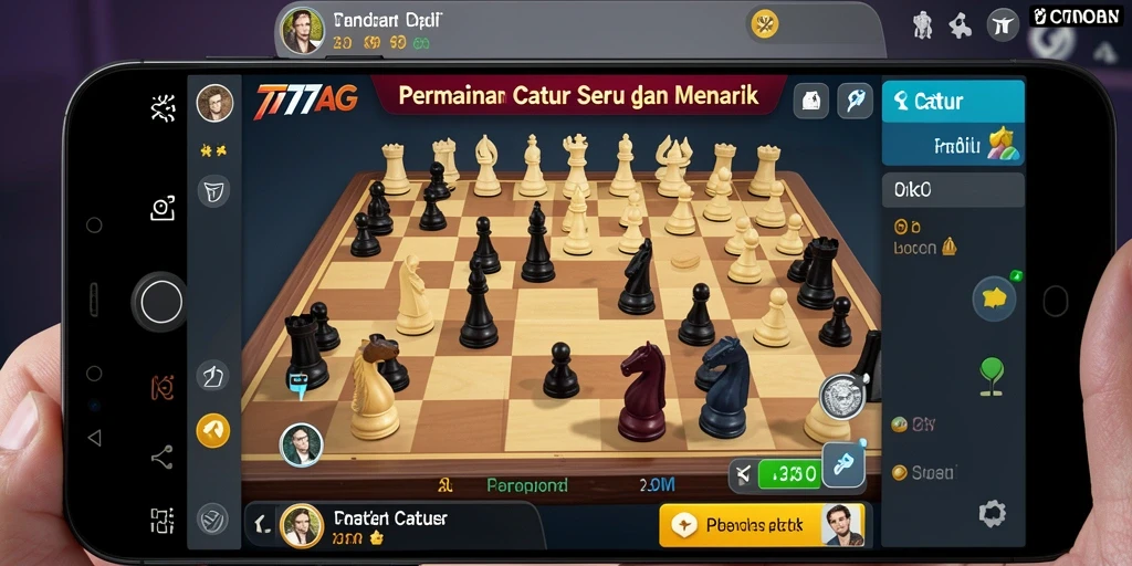 Antarmuka menarik dan intuitif dari game Catur 777AG.
