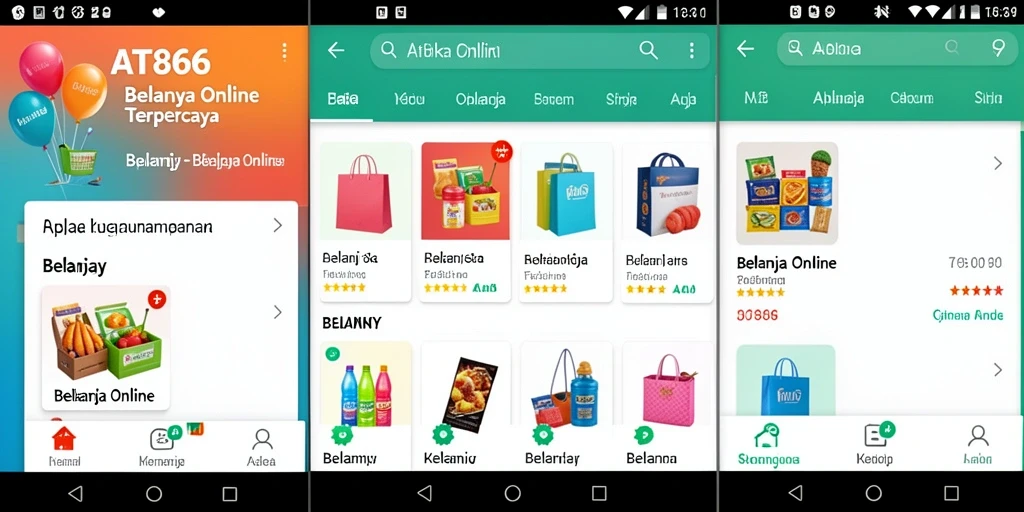 Tampilan antarmuka AT866 untuk pengalaman belanja online yang mudah.