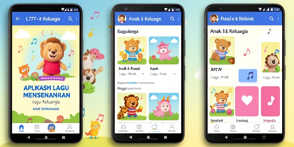 Antarmuka L777 yang menarik dengan fitur lagu anak.