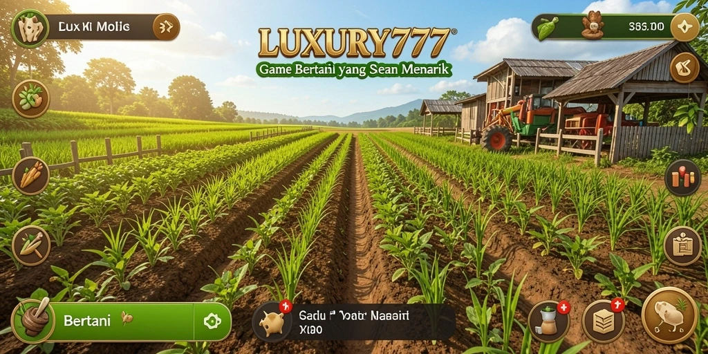Antarmuka LUXURY777 yang menarik dan mudah digunakan dalam bertani.