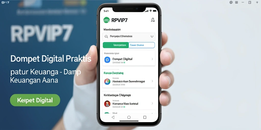 Antarmuka RPVIP7 yang sederhana dan intuitif untuk Dompet Digital.