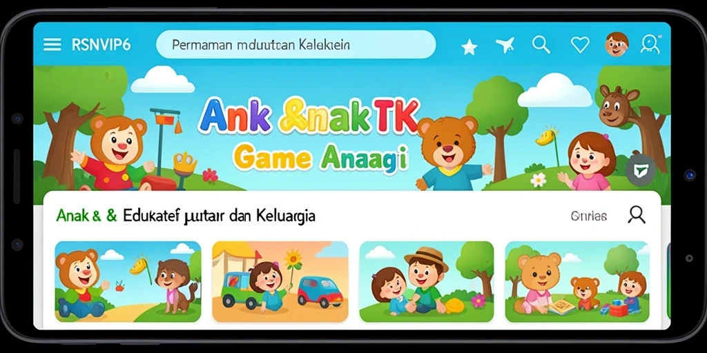 Antarmuka menarik dari RSNVIP6 yang ramah anak dan penuh warna.